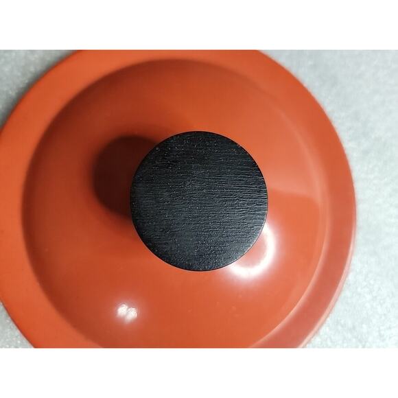 Vintage Metal Red Replacement Lid 6 1/8" Outer 6" Inner No Dents/Dimples - Picture 2 of 7